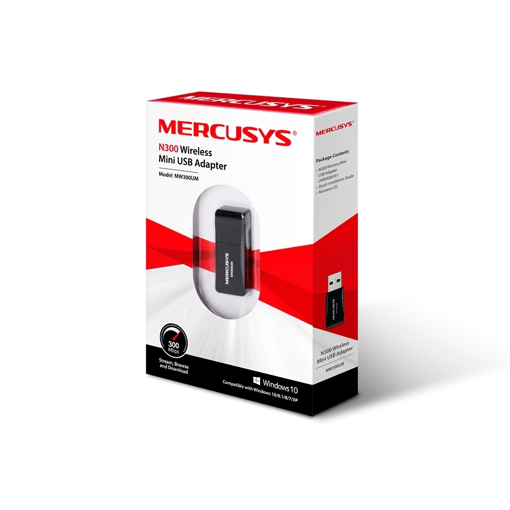 USB Wi-Fi Mini N300 Mercusys MW300UM 300Mbs