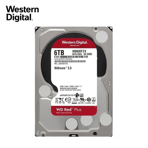 Ổ cứng Western Digital Red Plus 6TB 3.5 inch 256MB Cache 5400RPM WD60EFZX
