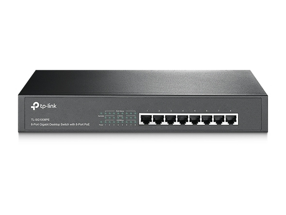 Switch Desktop/Rackmount 8 cổng Gigabit với 8 cổng PoE+ TP-Link TL-SG1008PE