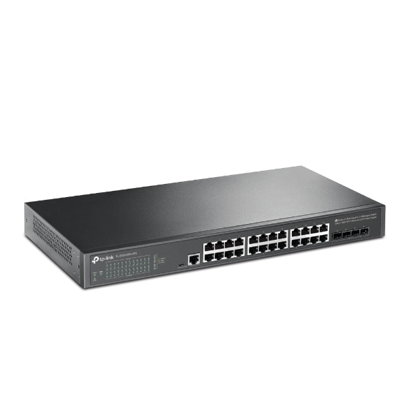 Switch quản lý JetStream 24 cổng gigabit L2+ với 4 10GE SFP+ Slots and UPS Power Supply TP-LINK TL-SG3428X-UPS