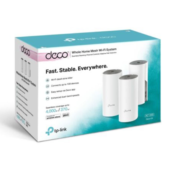 Hệ Thống Wi-Fi Mesh TP-LINK AC1200 Deco E4 (3-Pack)