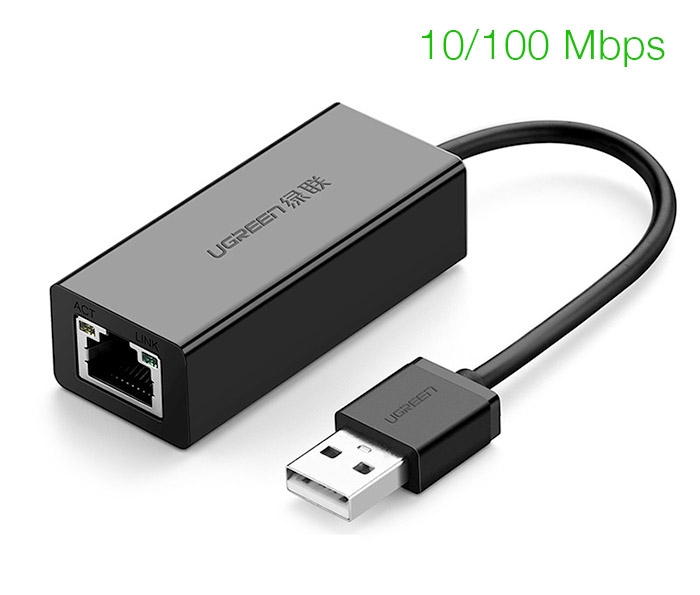 Bộ chuyển đổi USB to Lan 2.0 cho Macbook, pc, laptop hỗ trợ Ethernet 10/100 Mbps chính hãng Ugreen 20254