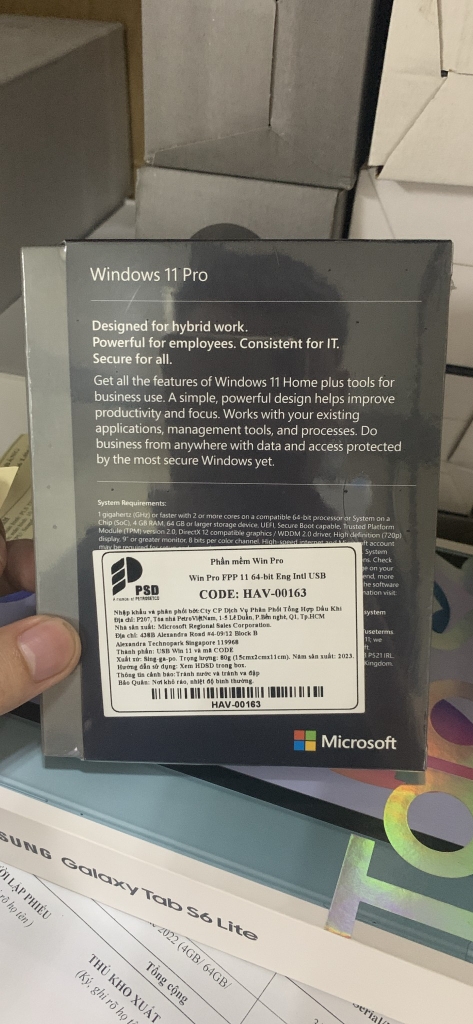 Phần mềm Windows 11 Pro FPP 64-BIT ENG INTL USB (HAV-00163)
