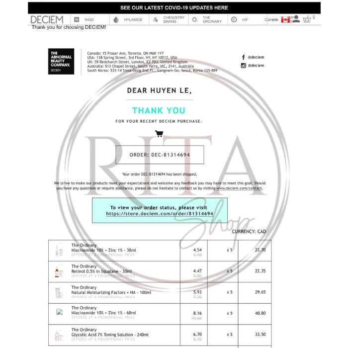 Kem dưỡng da dưỡng ẩm The Ordinary Moisturizing Factor + HA