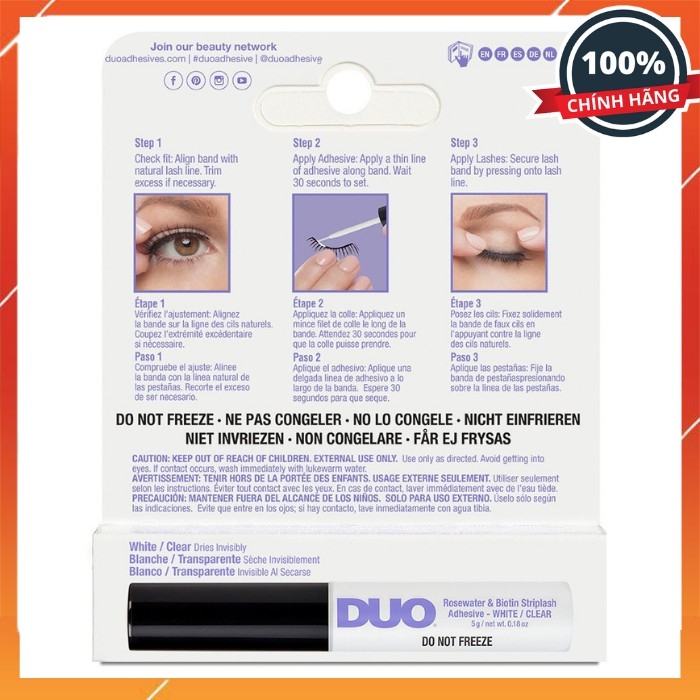 Keo dán mi giả Duo không màu nhiều loại - Brush On Striplash Adhesive 5g