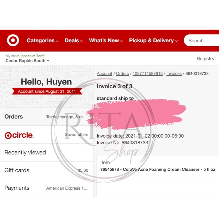 SRM cho da dầu mụn Cerave Acne Foaming Cream Cleanser 150ml