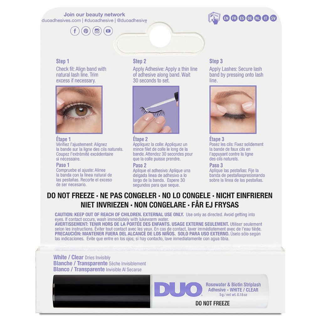 Keo dán mi giả Duo không màu nhiều loại - Brush On Striplash Adhesive 5g