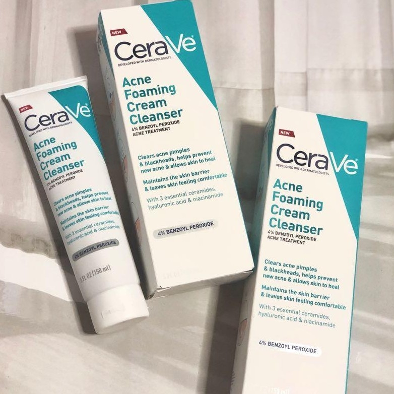 SRM cho da dầu mụn Cerave Acne Foaming Cream Cleanser 150ml