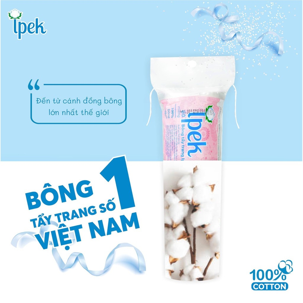 Bông Tẩy Trang Cao Cấp Thổ Nhĩ Kỳ Ipek Cotton Pads Siêu Mềm Mịn