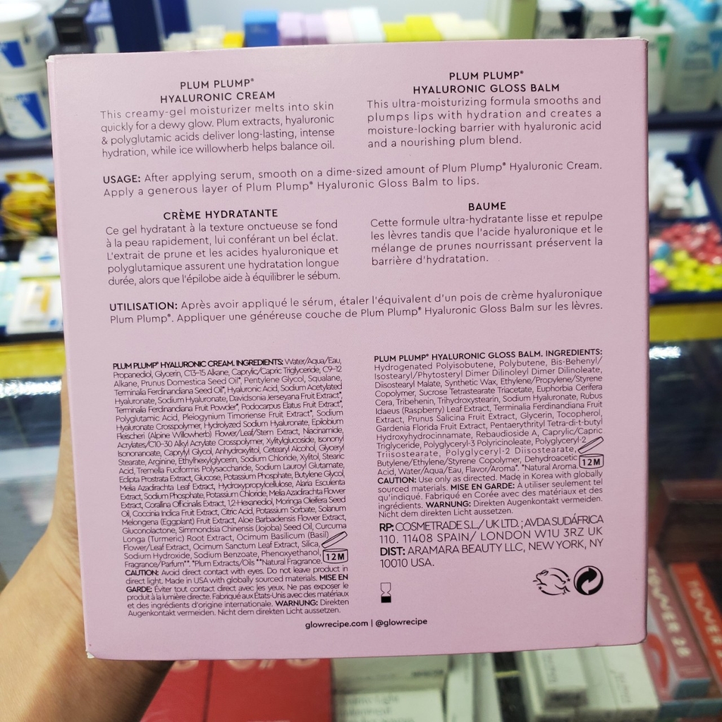 Set Dưỡng Da Và Môi Glow Recipe Plum Hydration Heroes Kit