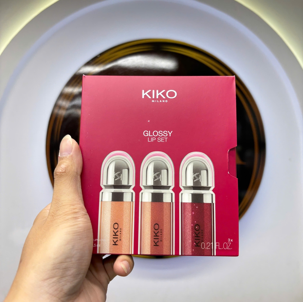 Set son bóng full size Kiko Milano Glossy Lip Set