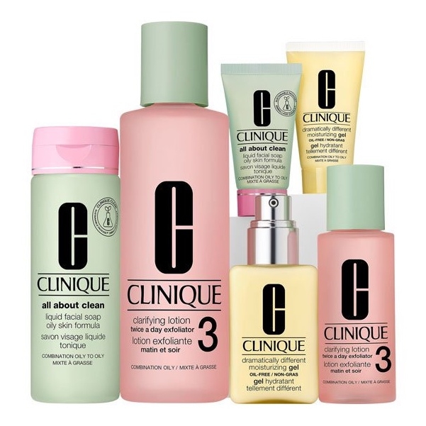 Set Clinique Great Skin Everywhere dưỡng ẩm cho da dầu, hỗn hợp thiên dầu giúp da căng bóng