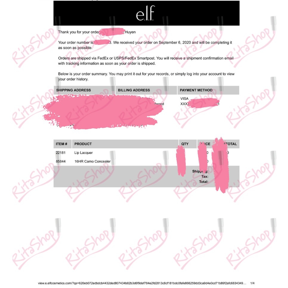 Son bóng Elf không màu trong suốt dưỡng môi Lip Lacquer