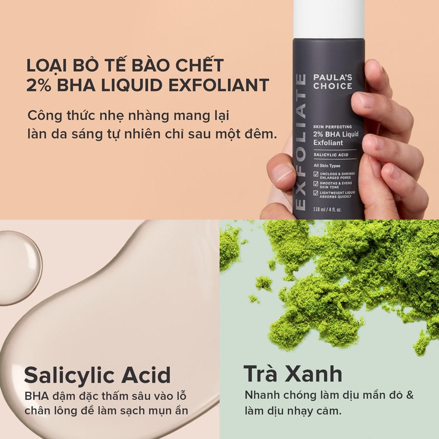 Tẩy da chết hóa học Paula's Choice Skin Perfecting 2% BHA Liquid Exfoliant