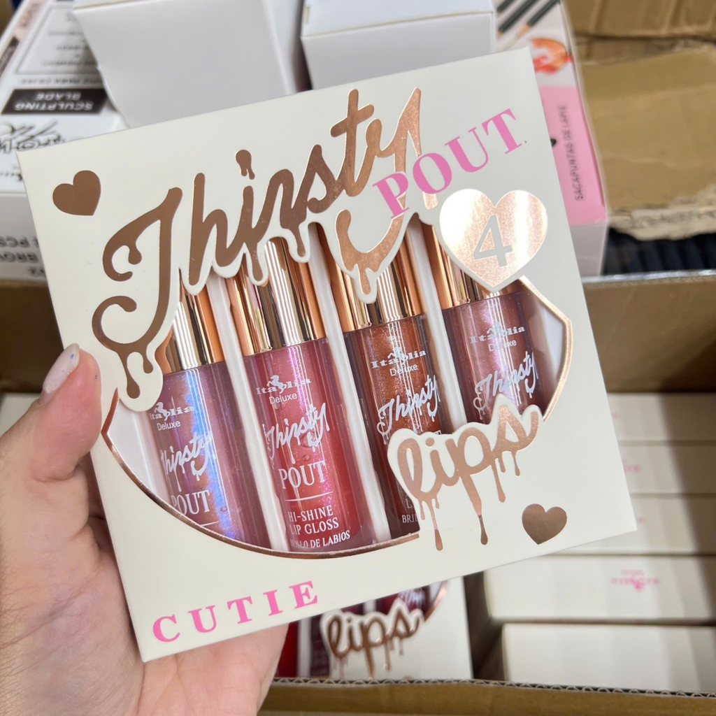 Set 4 Son Bóng Italia Deluxe Thirsty Pout Hi-shine Gloss