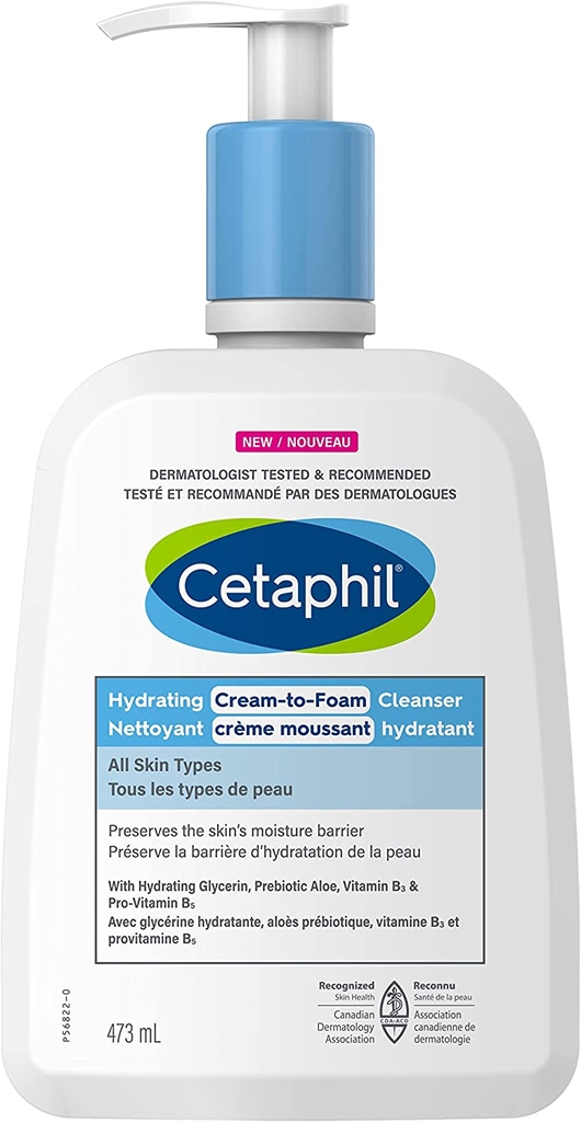[Nội Địa Canada] Sữa Rửa Mặt Dưỡng Ẩm Cetaphil Hydrating Cream-to-Foam Cleanser