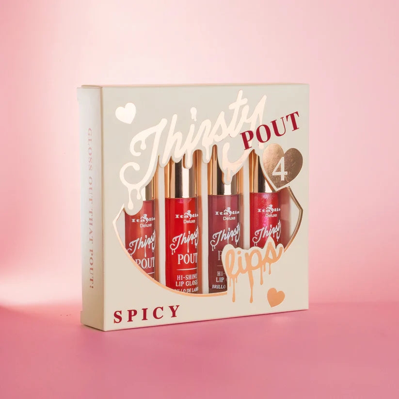 Set 4 Son Bóng Italia Deluxe Thirsty Pout Hi-shine Gloss