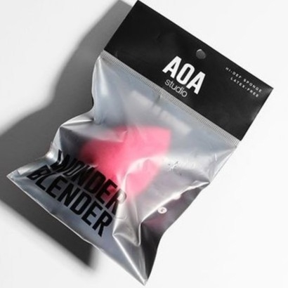 ??Mút tán trang điểm AOA hình giọt nước màu hồng??