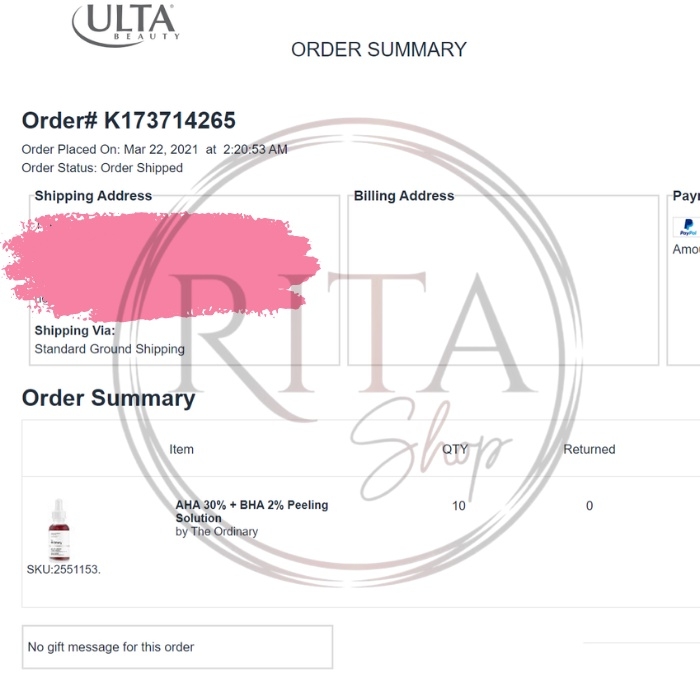 Serum tẩy tế bào chết hoá học The Ordinary AHA 30%+ BHA 2% Peeling Solution