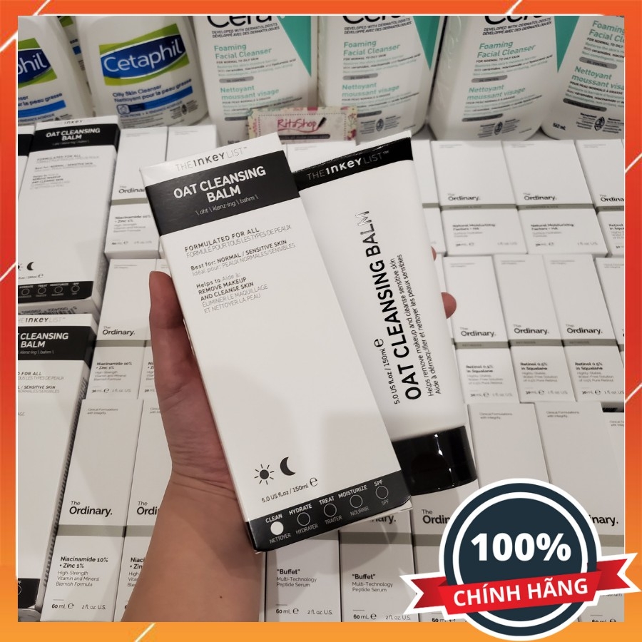 SRM tẩy trang dưỡng ẩm The Inkey List Yến Mạch Oat Cleansing Balm
