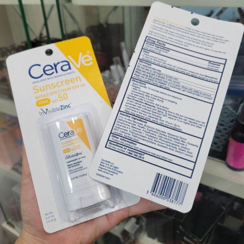 Kem chống nắng Cerave Sunscreen Stick Spf 50 vật lý dạng thỏi