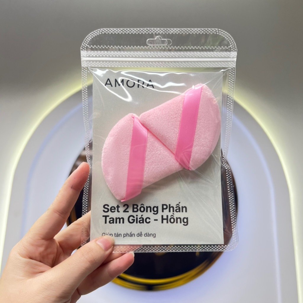 Set 2 Bông Phấn Tam Giác AMORA