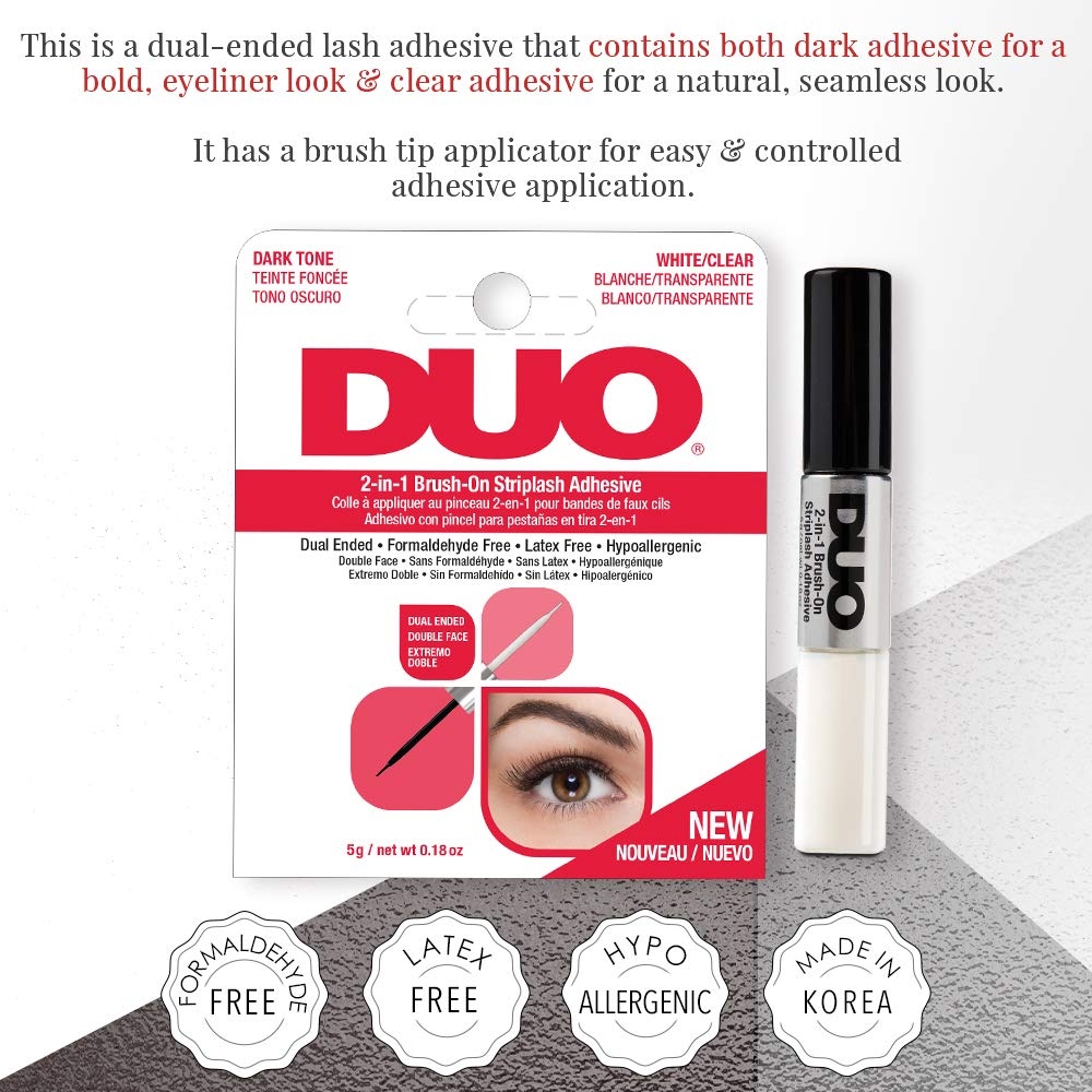 Keo dán mi giả Duo không màu nhiều loại - Brush On Striplash Adhesive 5g