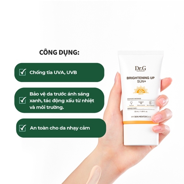 KCN Dưỡng Sáng Da Dr.G Brightening Up Sun+ SPF50+ PA+++ 50 ML