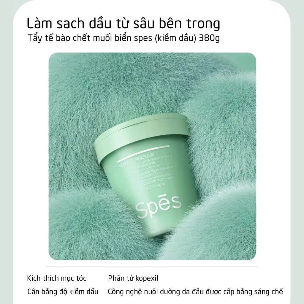 Tẩy Tế Bào Chết Da Đầu Spes Làm Sạch, Kiềm Dầu, Cho Da Đầu Sảng Khoái Và Giúp Tóc Chắc Khoẻ 380g