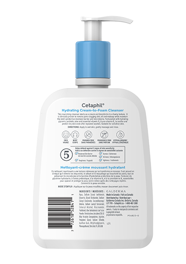 [Nội Địa Canada] Sữa Rửa Mặt Dưỡng Ẩm Cetaphil Hydrating Cream-to-Foam Cleanser