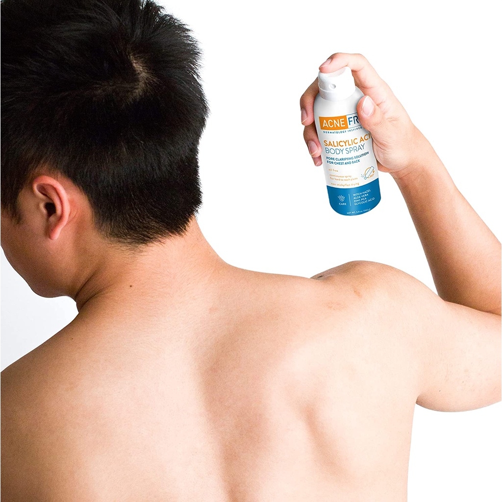 Chai xịt Acne Free Salicylic Acid Body Spray giảm mụn dành cho vùng lưng và ngực