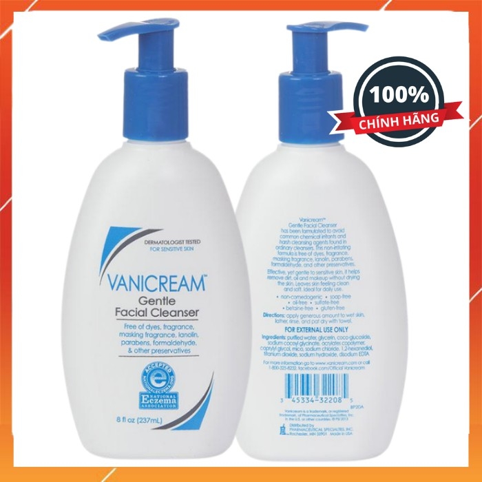 SRM Vanicream cho da nhạy cảm