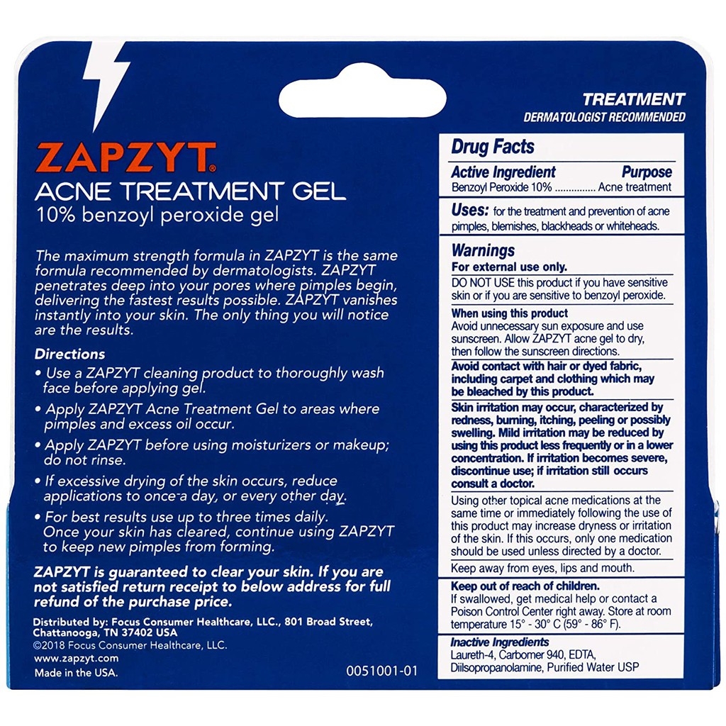 Gel Mụn Zapzyt 10% BP