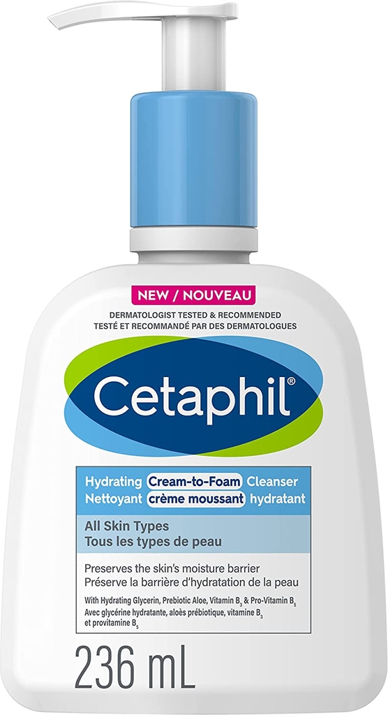 [Nội Địa Canada] Sữa Rửa Mặt Dưỡng Ẩm Cetaphil Hydrating Cream-to-Foam Cleanser