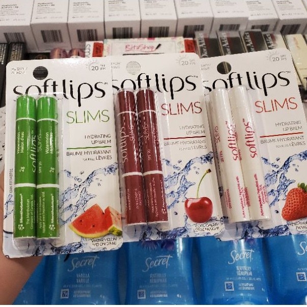 Cặp son dưỡng môi không màu trong suốt Softlips slim Spf 20