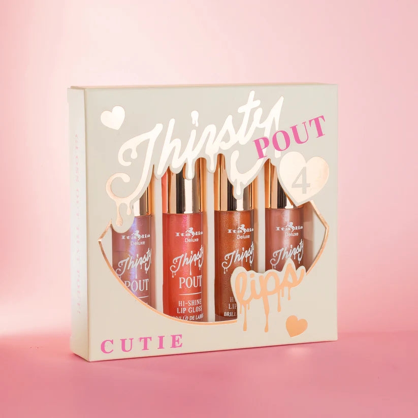 Set 4 Son Bóng Italia Deluxe Thirsty Pout Hi-shine Gloss