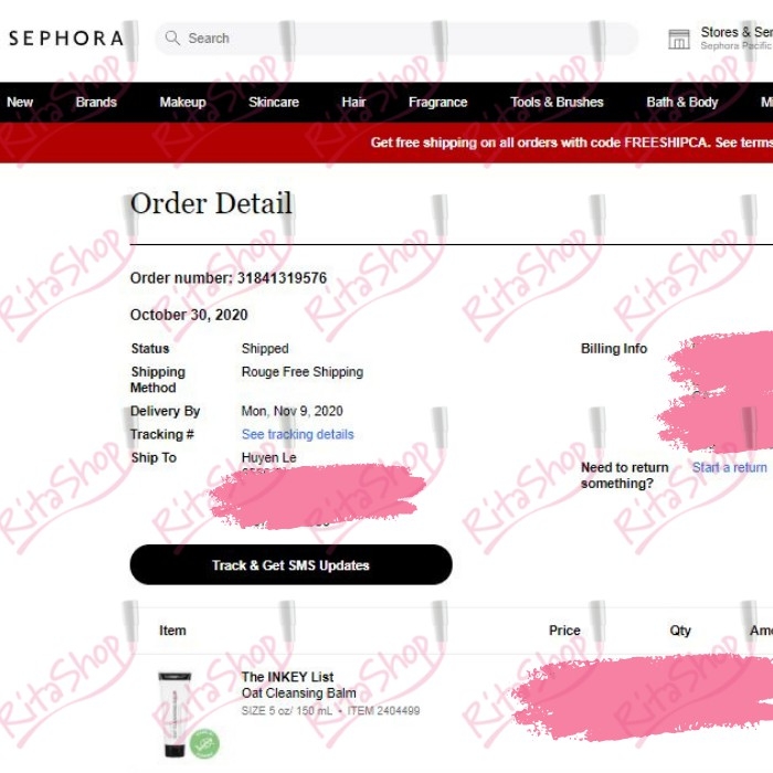 SRM tẩy trang dưỡng ẩm The Inkey List Yến Mạch Oat Cleansing Balm