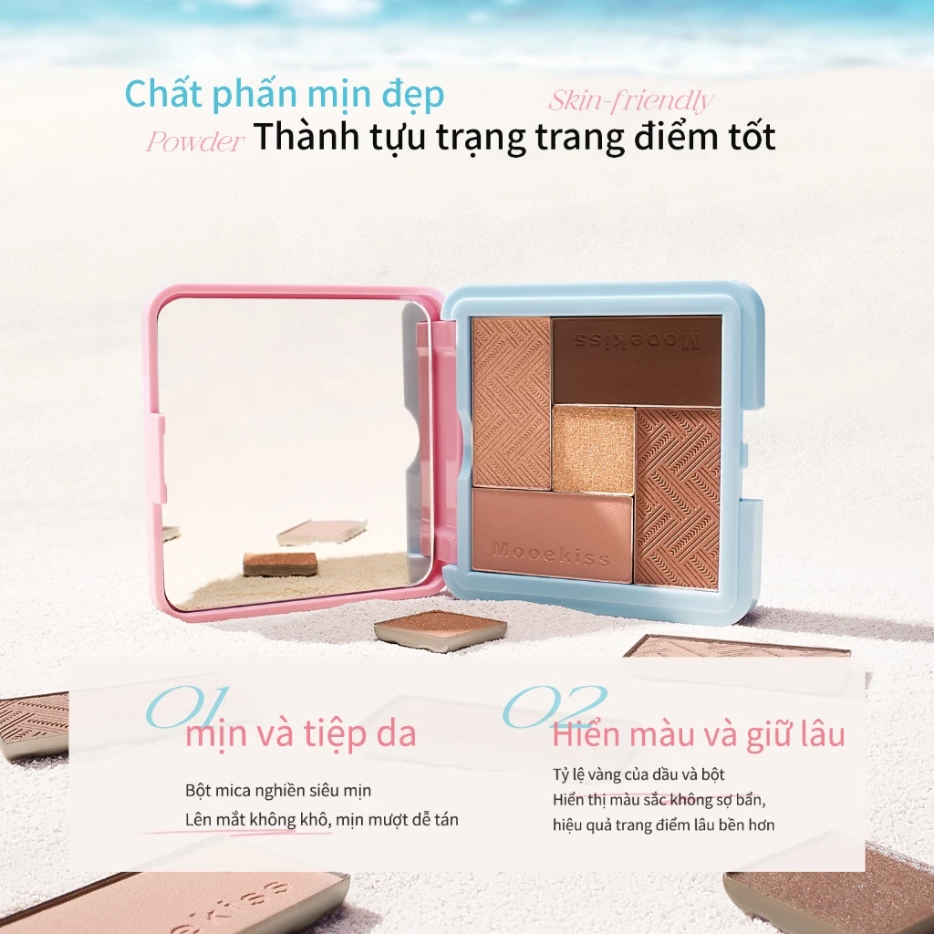 Bảng Phấn Mắt 5 Màu Phiên Bản Giới Hạn Mooekiss 8.5 G