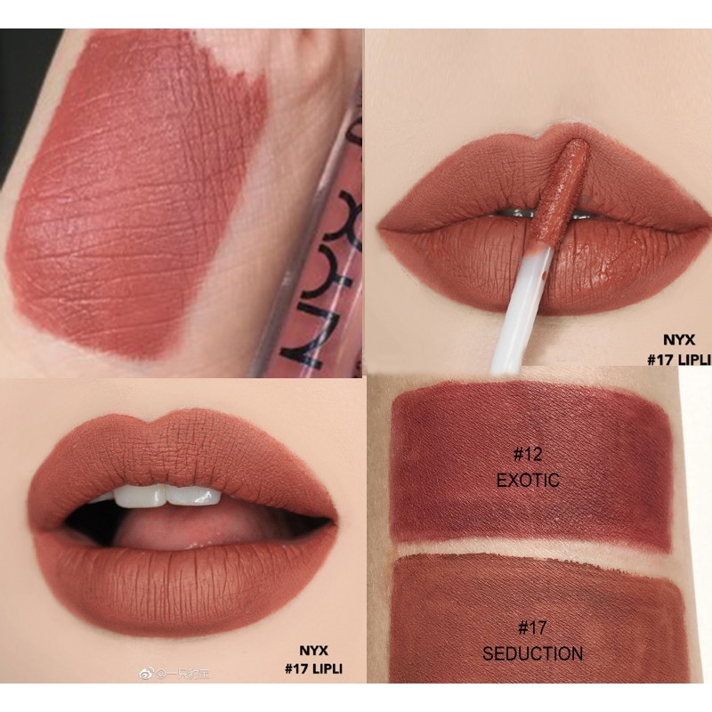 Son kem lì matte NYX Lingerie liquid lipstick màu Exotic & Seduction