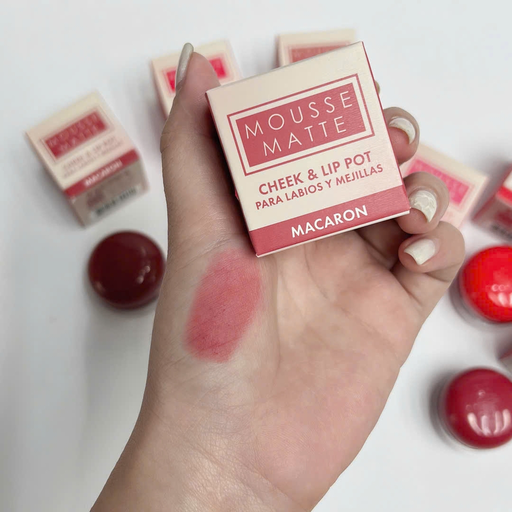 Phấn má & son kem lì dạng hũ Italia Deluxe Mousse Matte Cheek + Lip Pot