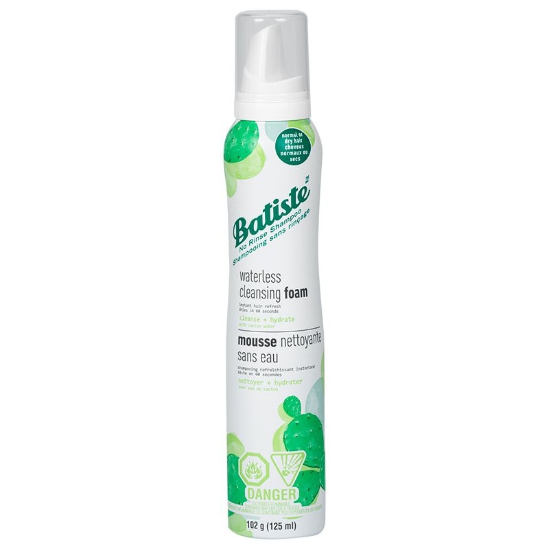 Dầu xịt gội đầu khô Batiste dạng bọt mới - Dry Shampoo Waterless Cleansing Foam 125 ml