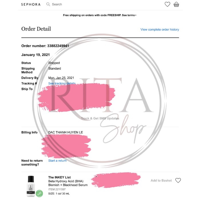 Tinh chất tẩy da chết giảm mụn dưỡng da The Inkey List Beta Hydroxyl Acid 30ml