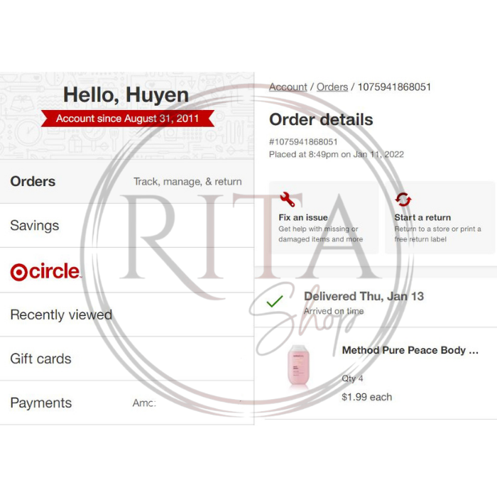 Sữa Tắm Organic Method Body - Pure Peace 100ML