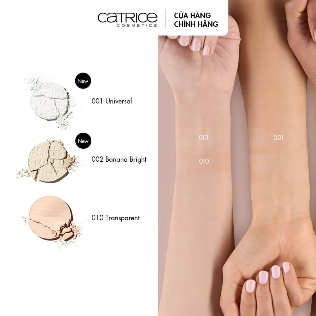Phấn phủ Catrice kiềm dầu All Matt Plus Shine Control Powder che khuyết điểm cho lớp nền mịn màng 10g