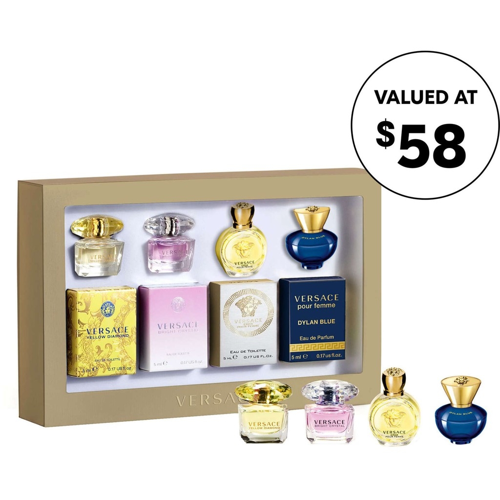 Set nước hoa mini 4 chai Versace dành cho nữ - dầu thơm edt chính hãng