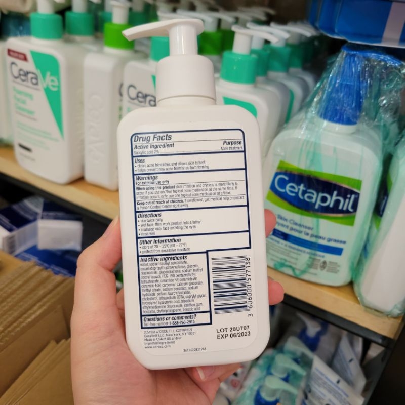 SRM Cerave Acne Cleanser Control kiểm soát dầu giảm mụn 237ml