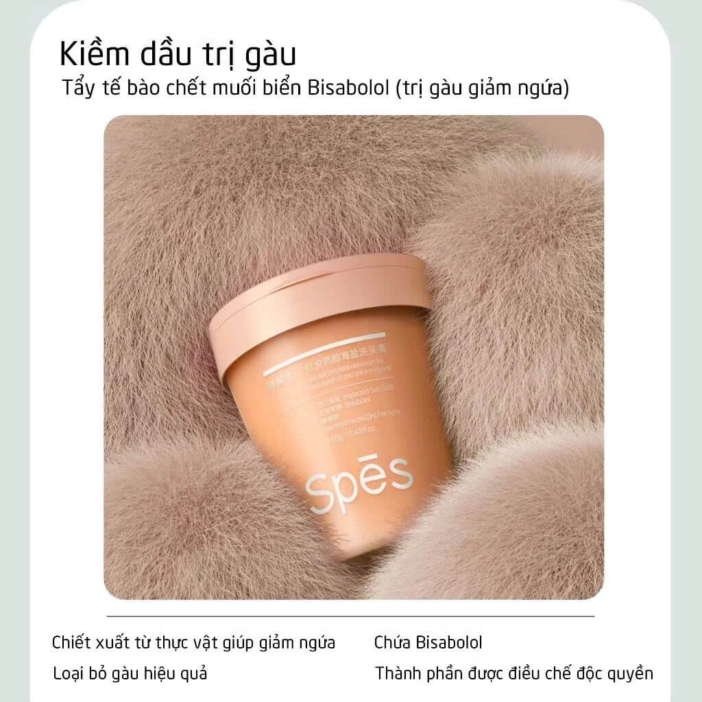 Tẩy Tế Bào Chết Da Đầu Spes Làm Sạch, Kiềm Dầu, Cho Da Đầu Sảng Khoái Và Giúp Tóc Chắc Khoẻ 380g