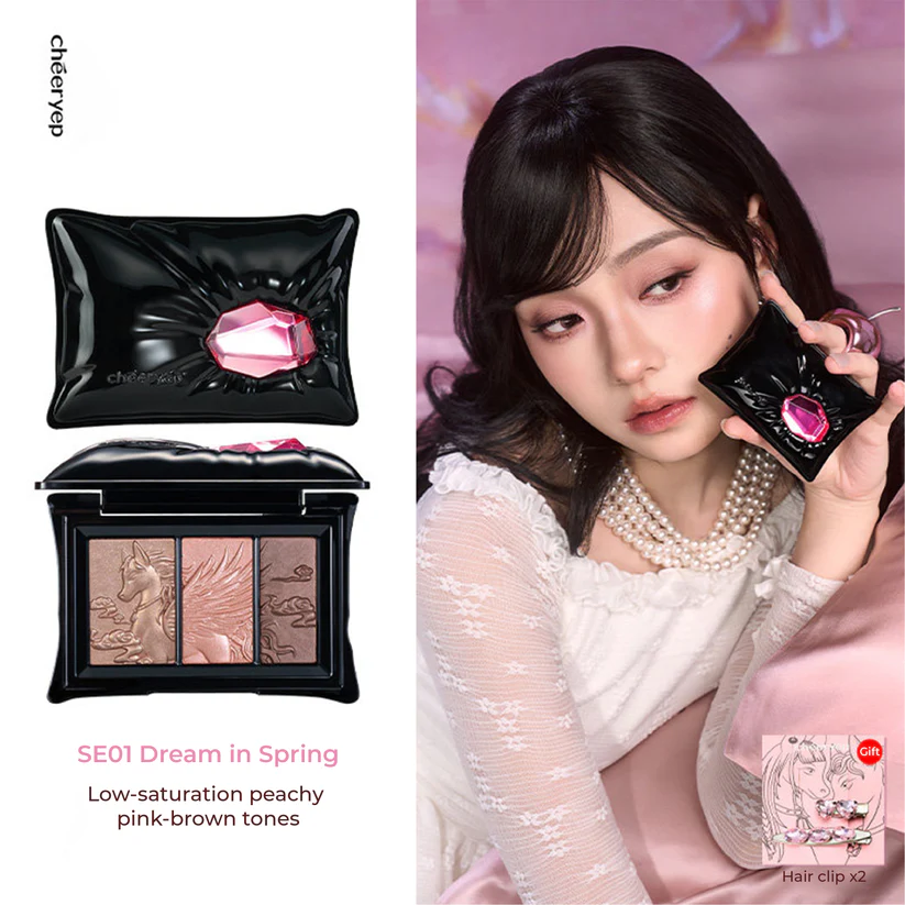 Bảng 3 Ô Màu Mắt Cheeryep Eyeshadow Palette Pillow Gem Series Limited Edition