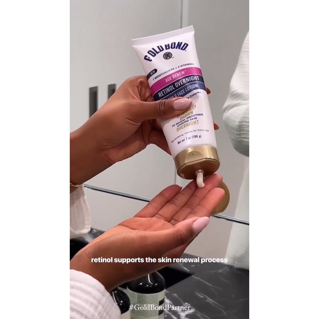 Kem dưỡng Gold Bond Age Renew Retinol Overnight chống lão hóa dành cho mặt và cơ thể 198g
