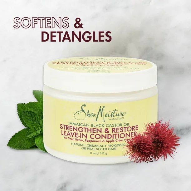 Xả khô Shea Moisture Black Jamaican Oil Strengthen & Restore leave-in conditioner 340ml